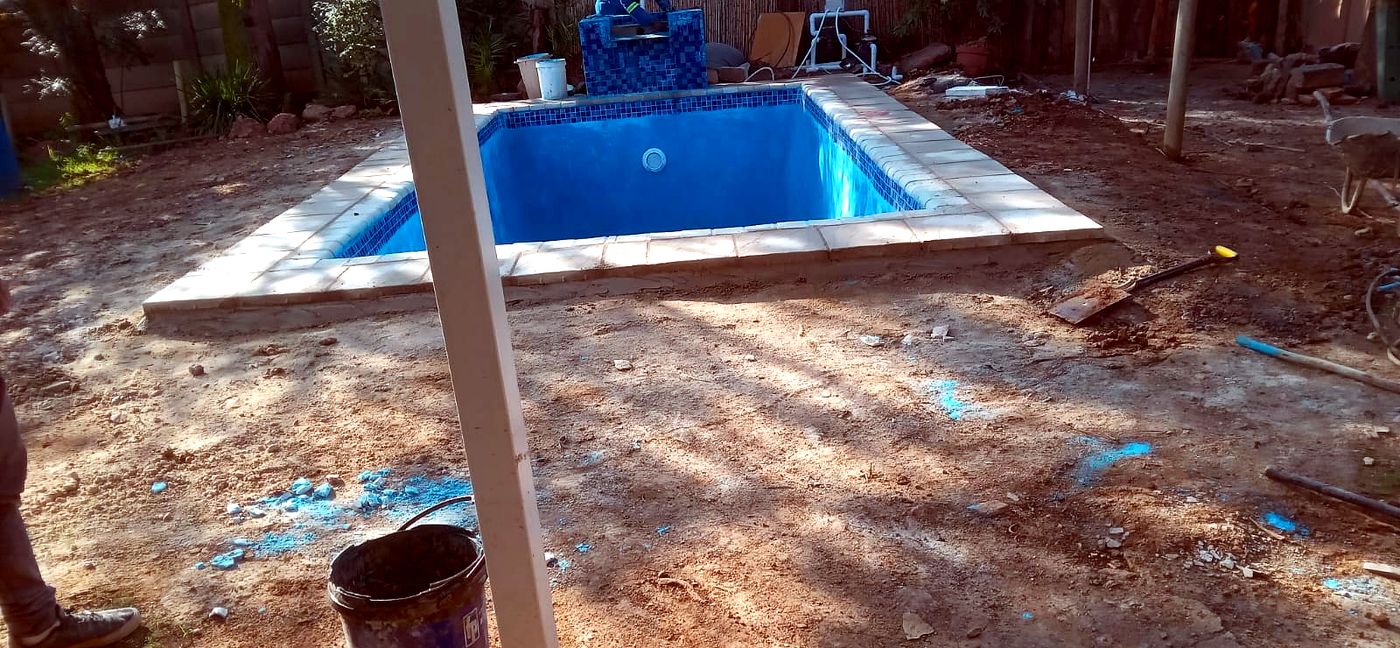 Small pool under construction