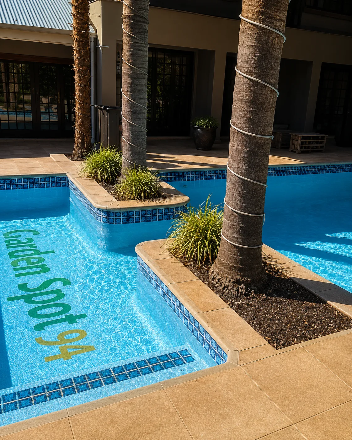Garden courtyard pool